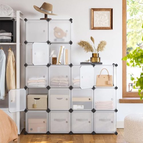 Univerzális 16 részes zárható tároló polc - 123 x 123 cm