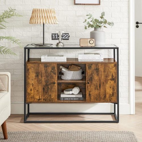 Tálalószekrény / komód - Vasagle Loft - 100 x 80 x 35 cm