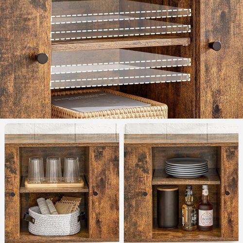 Tálalószekrény / komód - Vasagle Loft - 100 x 80 x 35 cm