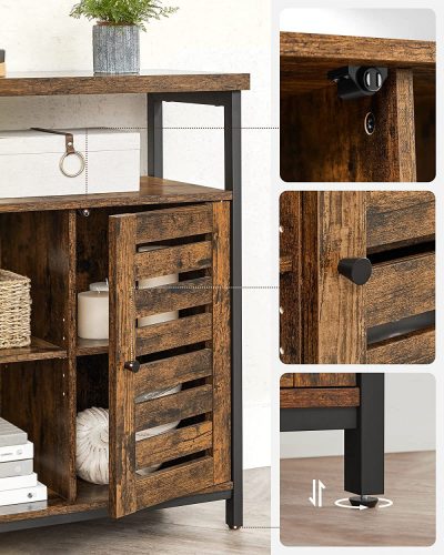 Vintage tálalószekrény / komód - Vasagle Loft - 100 x 81 cm