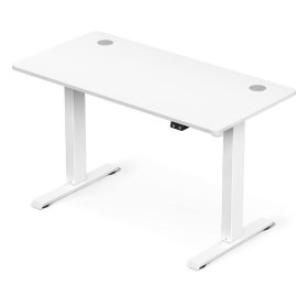   Íróasztal / számítógépasztal tárolóval - elektromos magasság állítás - Vasagle Loft - 120 x 60 cm (fehér)