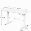 Íróasztal / számítógépasztal tárolóval - elektromos magasság állítás - Vasagle Loft - 120 x 60 cm (fehér)