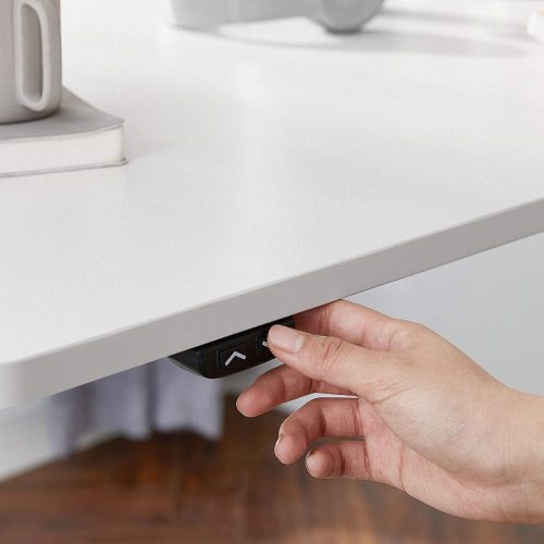 Íróasztal / számítógépasztal tárolóval - elektromos magasság állítás - Vasagle Loft - 120 x 60 cm (fehér)