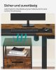 Íróasztal / számítógépasztal tárolóval - elektromos magasság állítás - Vasagle Loft - 140 x 60 cm