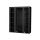 Szövet ruhásszekrény / mobil gardrób - 150 x 175 x 45 cm (fekete)