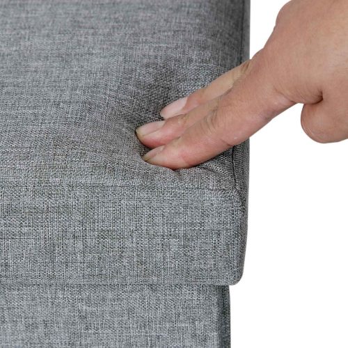 Tároló pad / tároló puff - Vasagle Loft - 110 x 38 cm - világos szürke