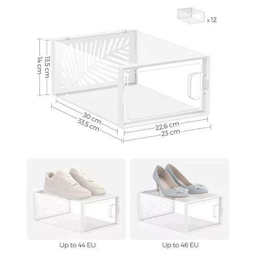 Univerzális zárt tároló rendszer / cipőtároló - 12 részes - Songmics Home