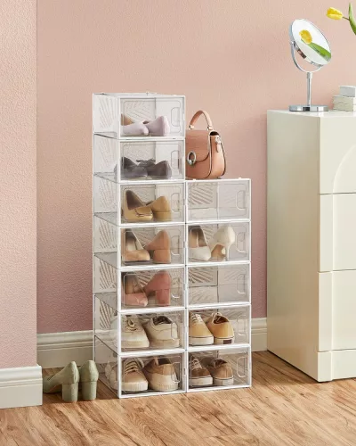 Univerzális zárt tároló rendszer / cipőtároló - 12 részes - Songmics Home