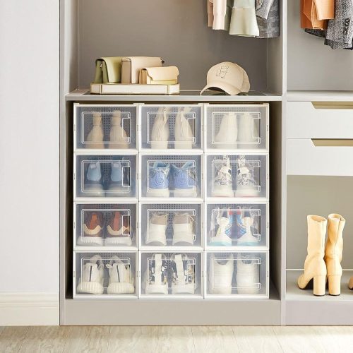 Univerzális zárt tároló rendszer / cipőtároló - 12 elemes - Songmics Home