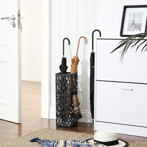 Esernyőtartó / esernyő állvány - rozsdamentes acél (fekete)