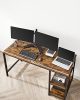 Íróasztal / számítógépasztal polcokkal - Vasagle Loft - 140 x 60 cm