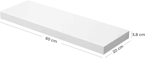 Falipolc - 60 x 20 cm (fehér)