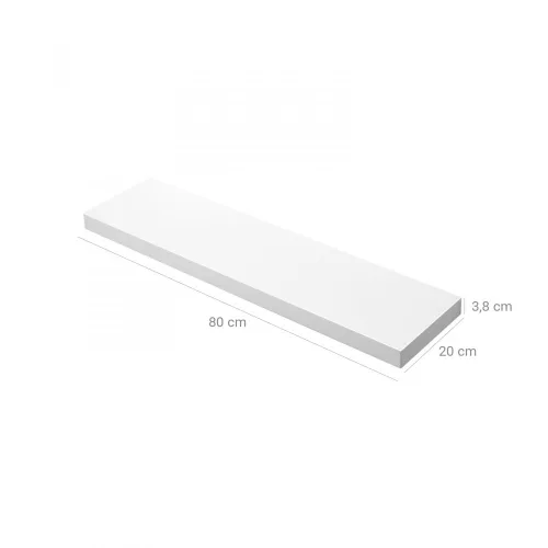 Falipolc - 80 x 20 cm (fehér)