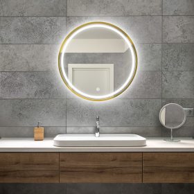   Universe Lighting Y201F-2 LED tükör - fényerő + színhőmérséklet szabályozás - Ø 60 cm