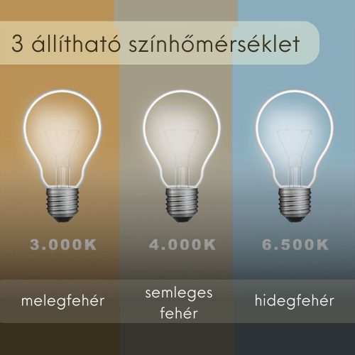 Universe Lighting Y201F-2 LED tükör - fényerő + színhőmérséklet szabályozás - Ø 60 cm
