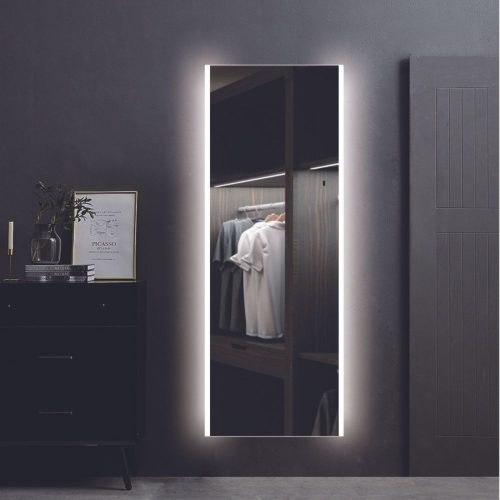 Universe Lighting A03T előszoba tükör LED világítással + óra - 50 x 150 cm