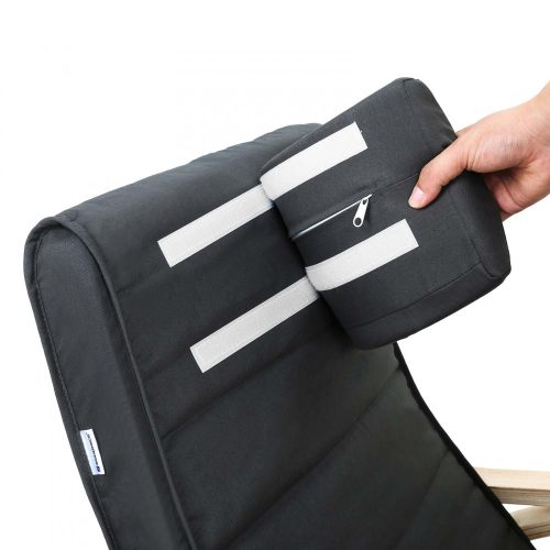 Hintaszék - Vasagle Loft - nyírfa / sötétszürke