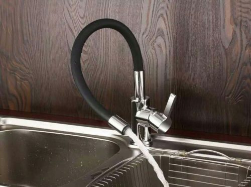 Gránit mosogató NERO Parma + flexibilis csaptelep + dugókiemelő + szifon (matt fekete)