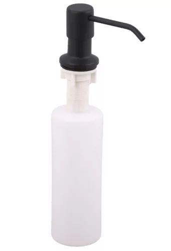 Gránit Mosogató NERO Parma + kihúzható zuhanyfejes Snake csaptelep + adagoló + szifon (matt fekete)