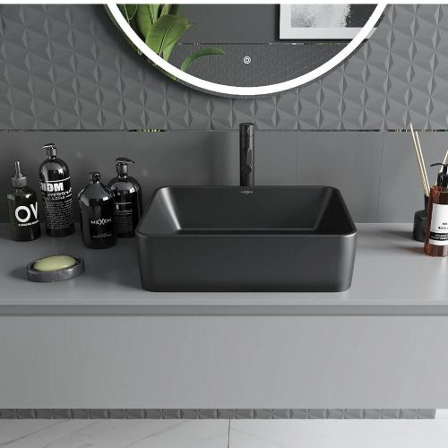 Mexen Catia pultra építhető kerámia mosdó - 48 x 37 cm - fekete (21314885)