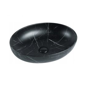   Mexen Onix pultra építhető kerámia mosdó - 52 x 39 cm - márvány fekete (21365271)