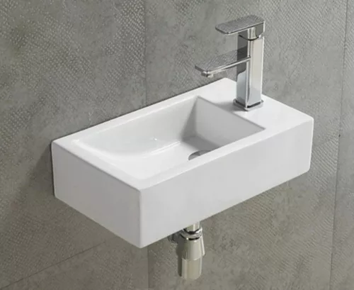 Mexen Inez pultra / falra építhető kerámia mosdó - 45 x 25 cm - Bal oldali medence (21434500L)