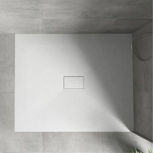 Mexen Hugo kőhatású zuhanytálca 100 x 110 cm + szifon - fehér (42101011) 
