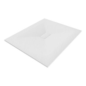   Mexen Hugo kőhatású zuhanytálca 100 x 140 cm + szifon - fehér (42101014) 