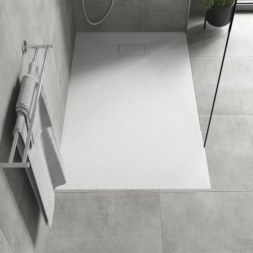 Mexen Hugo kőhatású zuhanytálca 80 x 150 cm + szifon - fehér (42108015) 