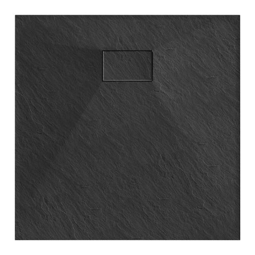 Mexen Hugo kőhatású zuhanytálca 80 x 80 cm + szifon - fekete (42708080) 