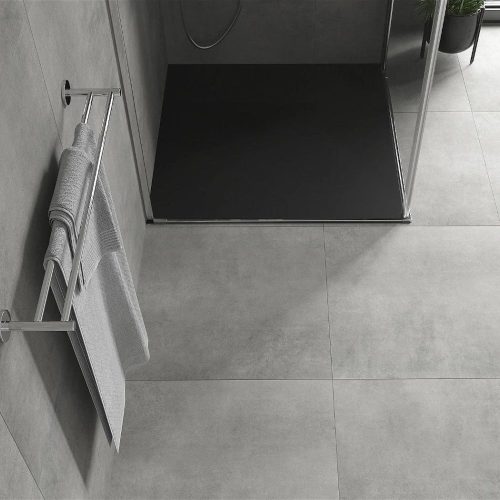 Mexen Hugo kőhatású zuhanytálca 80 x 80 cm + szifon - fekete (42708080) 