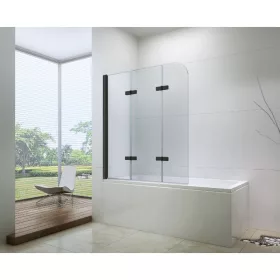   Mexen Felix nyitható 3 részes kádparaván 120 x 140 cm - fekete (890-120-003-70-00)
