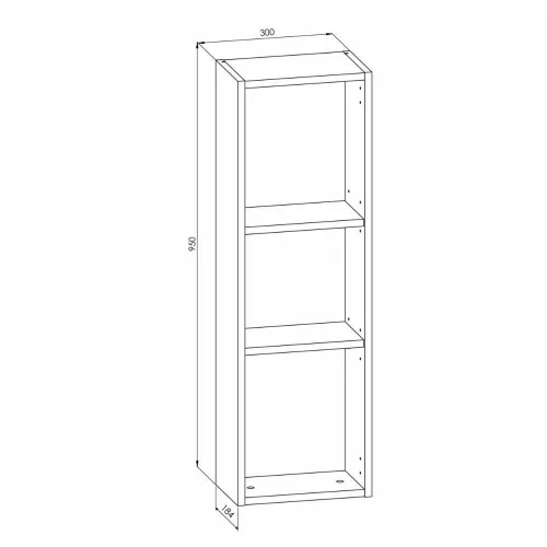 Mirano Slimia fürdőszoba faliszekrény - 30 x 95 cm (fehér)