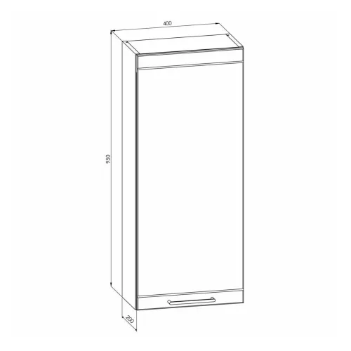 Mirano Slimia fürdőszoba faliszekrény - 40 x 95 cm (fehér)