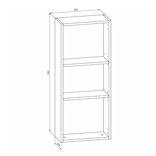 Mirano Slimia fürdőszoba faliszekrény - 40 x 95 cm (fehér)