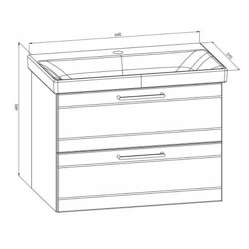 Mirano Slimia fürdőszobabútor + mosdókagyló + szifon - 60 cm (fehér)
