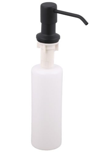 Gránit mosogató NERO Malta + magasított csaptelep + dugókiemelő (matt fekete)