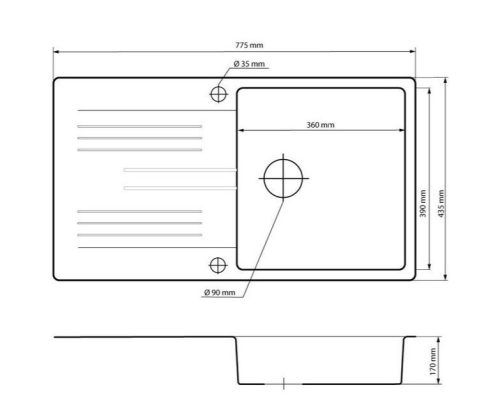 Gránit mosogató NERO Malta + Design csaptelep + adagoló (szürke)