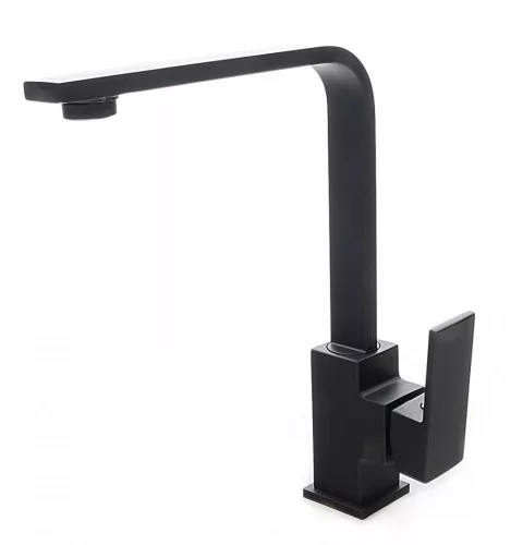Gránit mosogatótálca NERO Palazzo + Design csaptelep + adagoló + dugókiemelő (matt fekete)