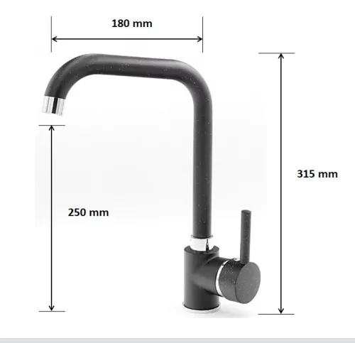 Gránit mosogatótálca NERO Boss + Steel csaptelep + dugókiemelő (fekete)
