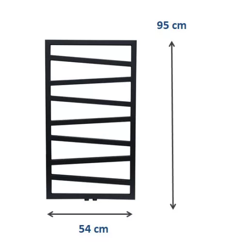Weberg ONIX Design Törölközőszárítós Radiátor 95x54 cm (Fekete)