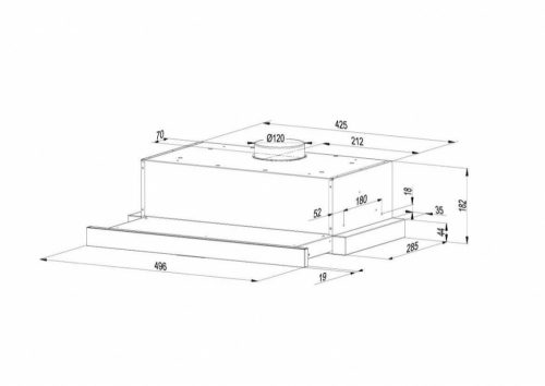 MAAN Corona 50 páraelszívó / szagelszívó - 50 cm - inox