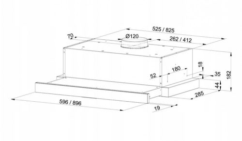 MAAN Corona Touch 60 páraelszívó / szagelszívó - 60 cm - fehér