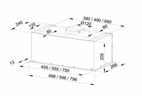 MAAN Fiugi páraelszívó / szagelszívó - 50 cm - fehér