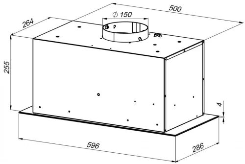 MAAN Tytan páraelszívó / szagelszívó - 60 cm - fekete / üveg