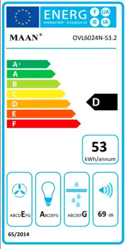MAAN Vela 60 páraelszívó / szagelszívó - 60 cm - fehér