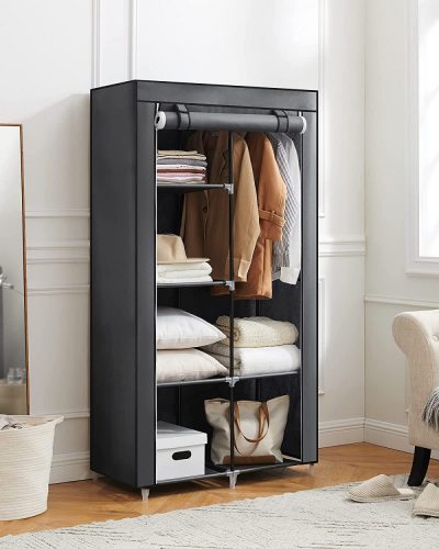 Szövet ruhásszekrény / mobil gardrób - 88 x 168 cm