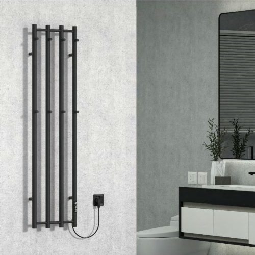 Elektromos design radiátor termosztáttal NERO Italia SWB001 - 35 x 140 cm