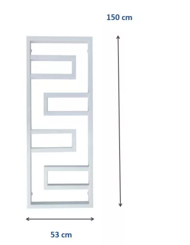 Weberg TORES Design Törölközőszárítós Radiátor 150x53 cm (Fehér)