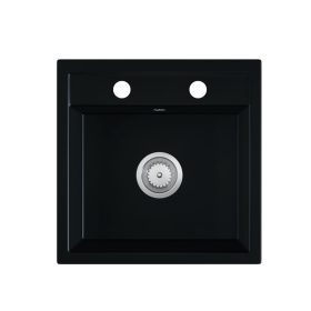 Laneo T44-44CM Gránit Mosogató + Szifon (matt fekete) 